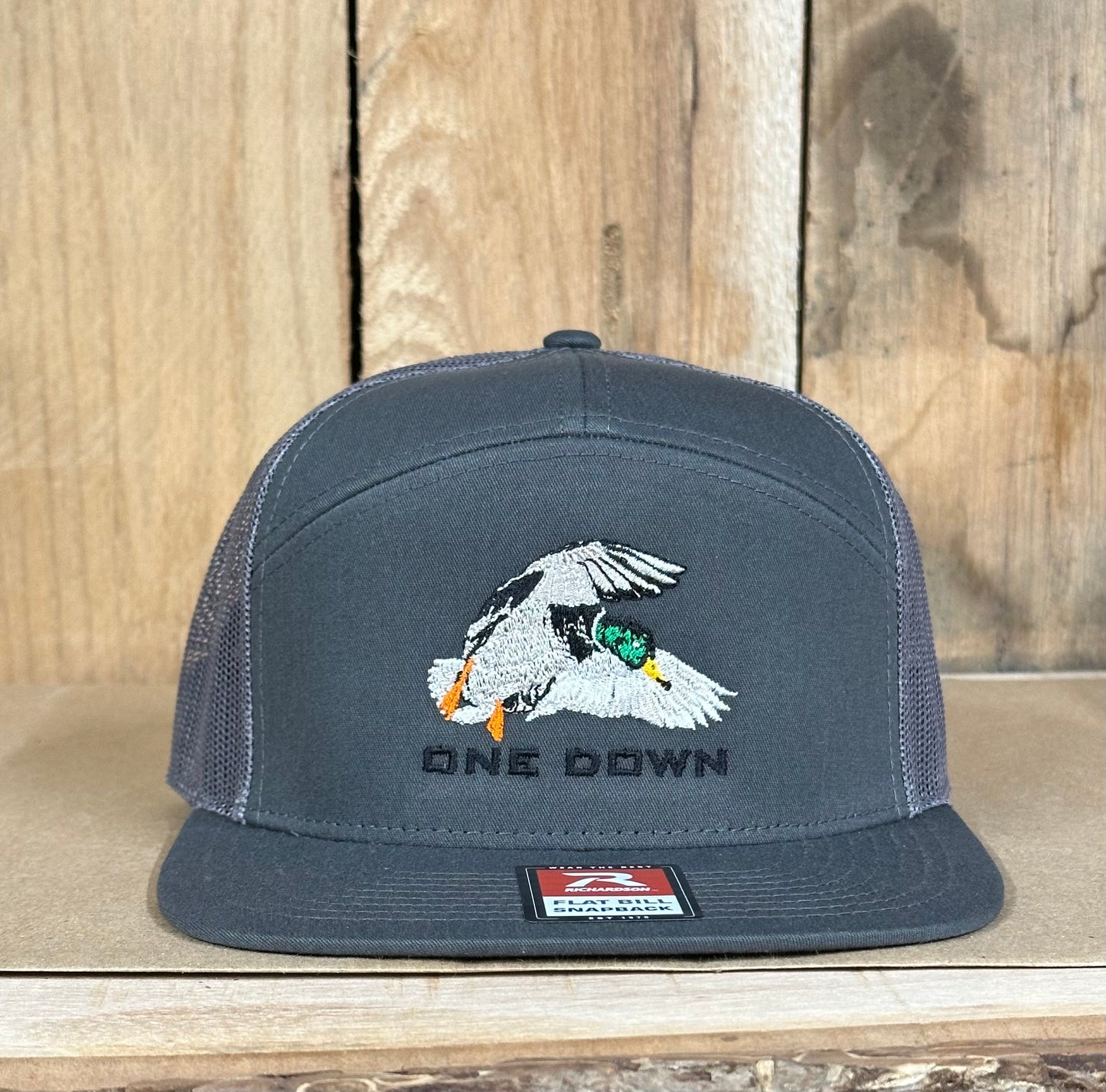 Wings Cupped Richardson 7 Panel Charcoal