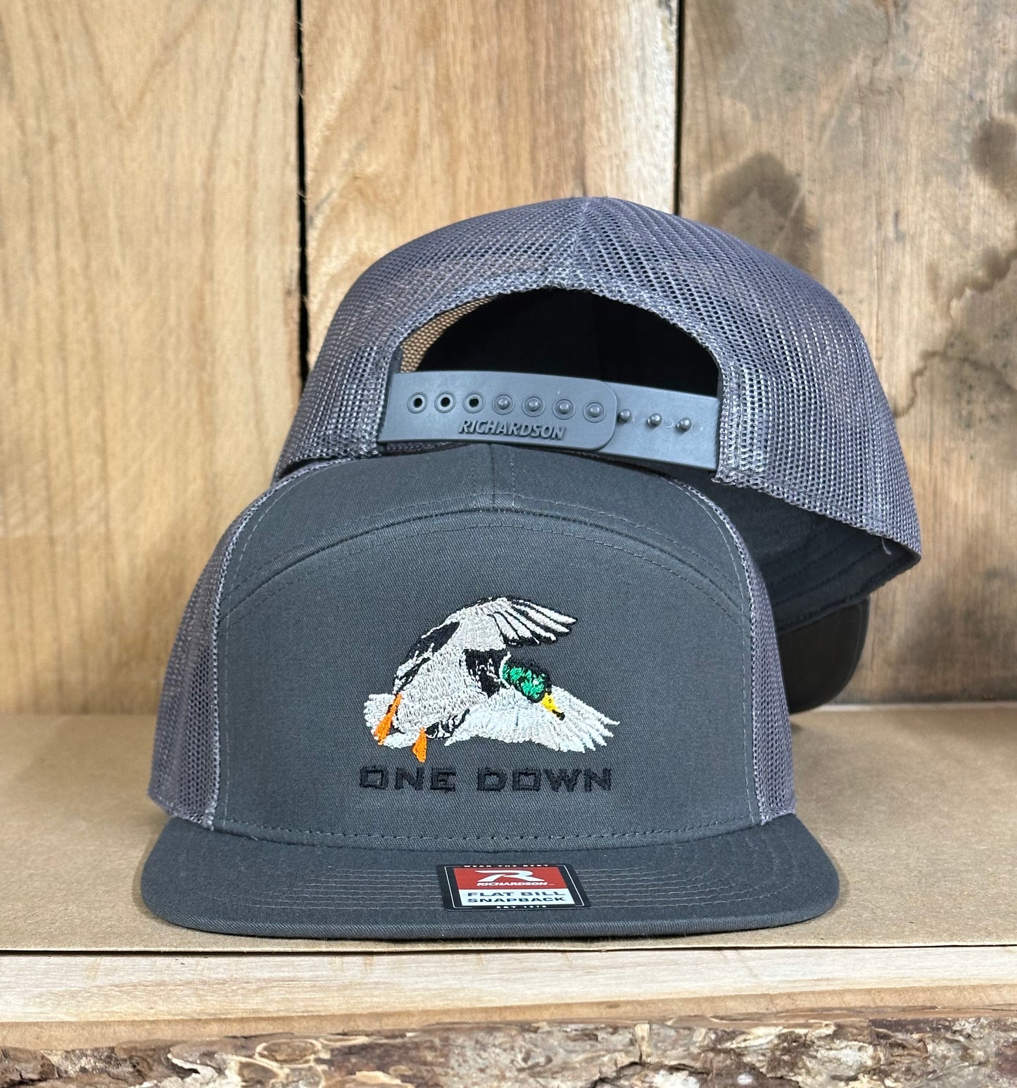 Wings Cupped Richardson 7 Panel Charcoal