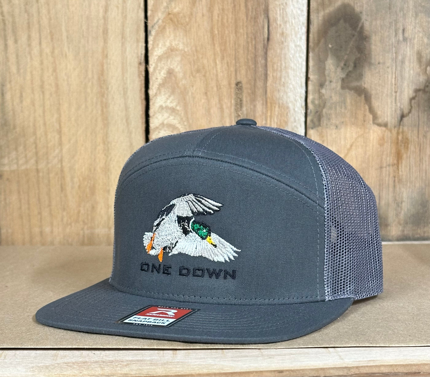 Wings Cupped Richardson 7 Panel Charcoal