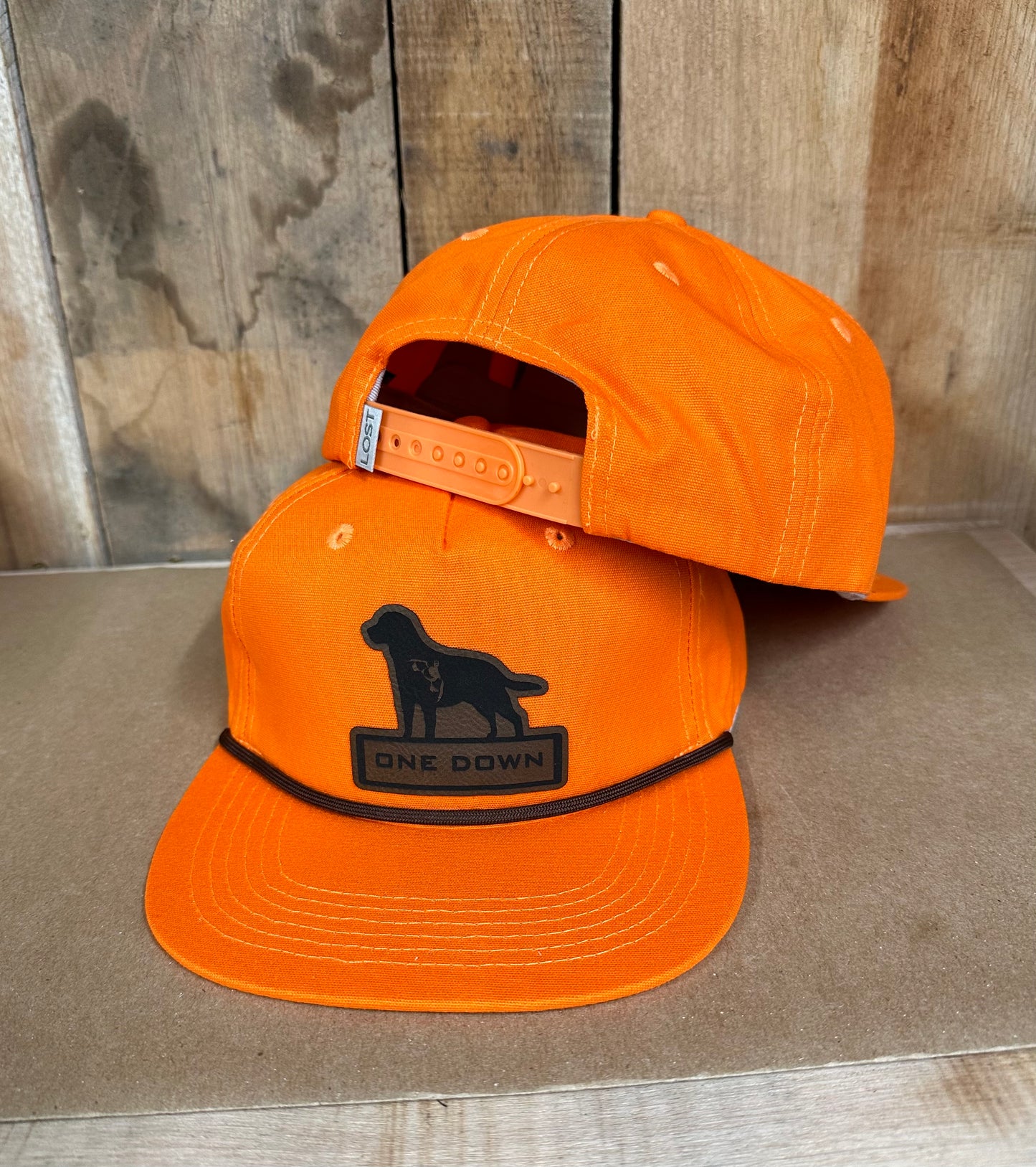 Retriever Die Cut Leather Orange Lost