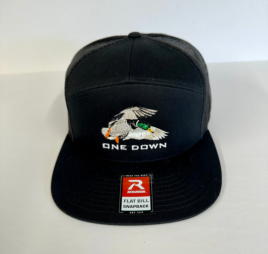 Wings Cupped Richardson 7 Panel Black