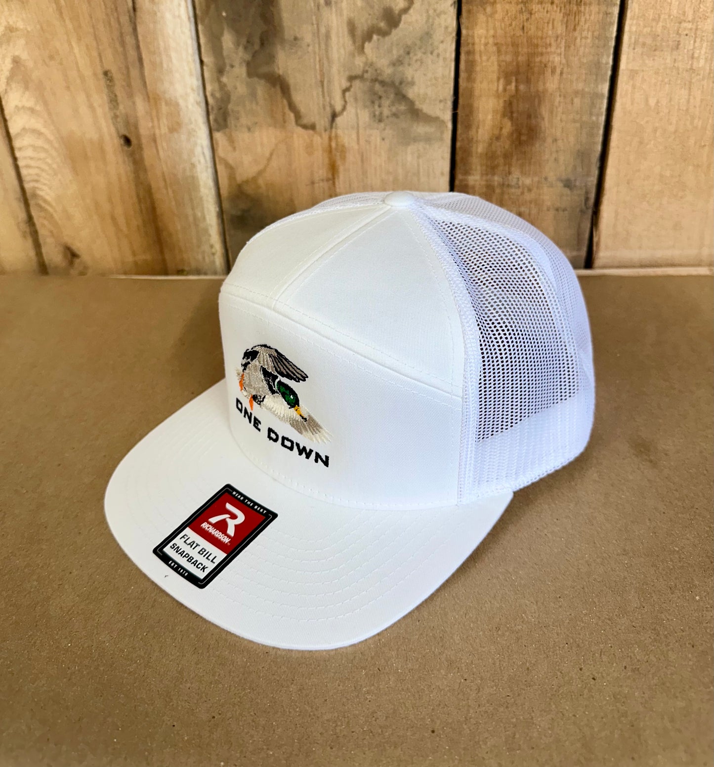 Wings Cupped Richardson 7 Panel White