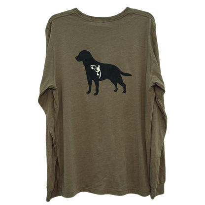 Long Sleeve Tri Blend Tee Olive
