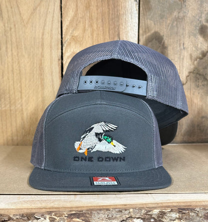 Wings Cupped Richardson 7 Panel Charcoal