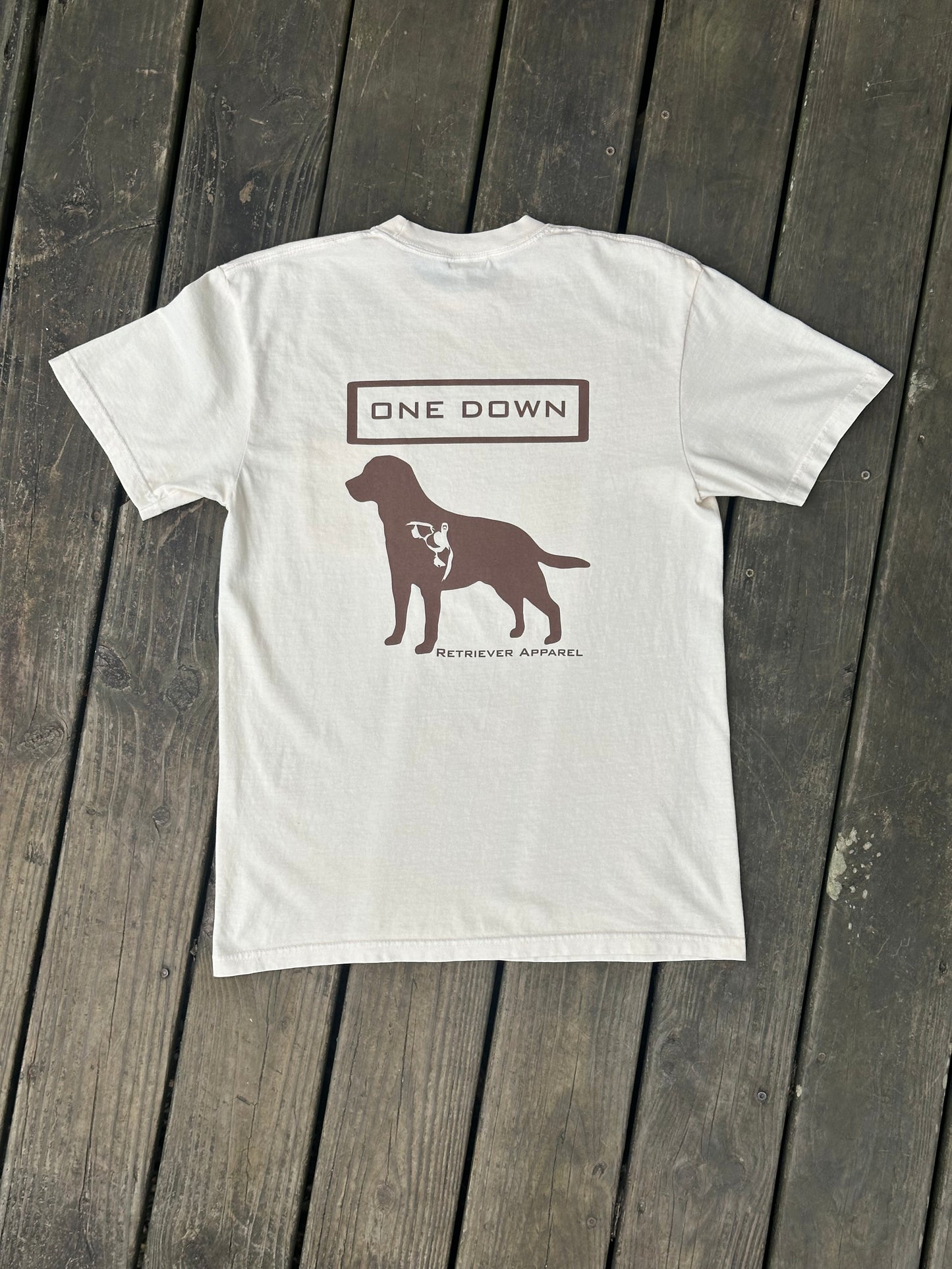 Ivory/Brown Logo Tee