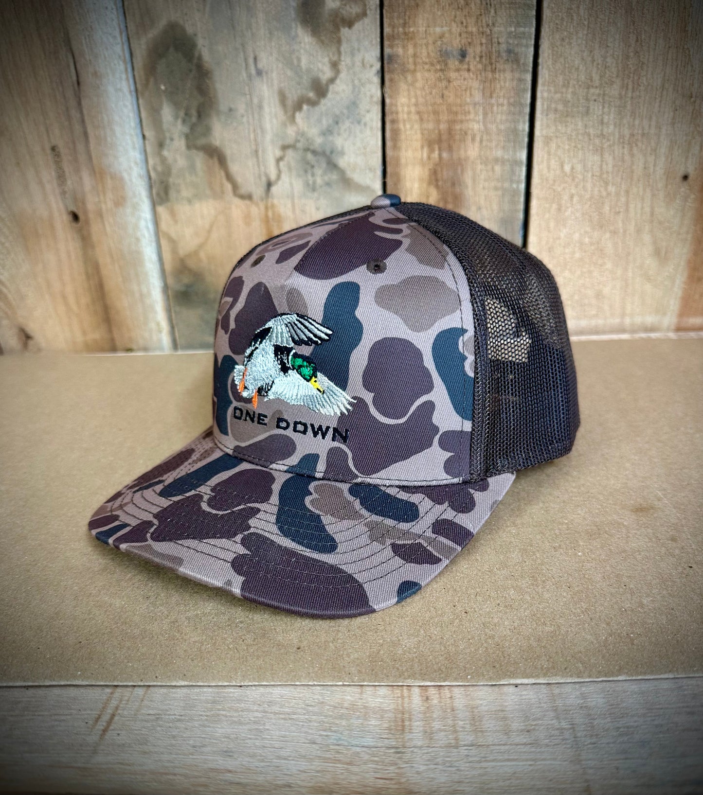 Wings Cupped Mallard Duck Camo Mesh Back