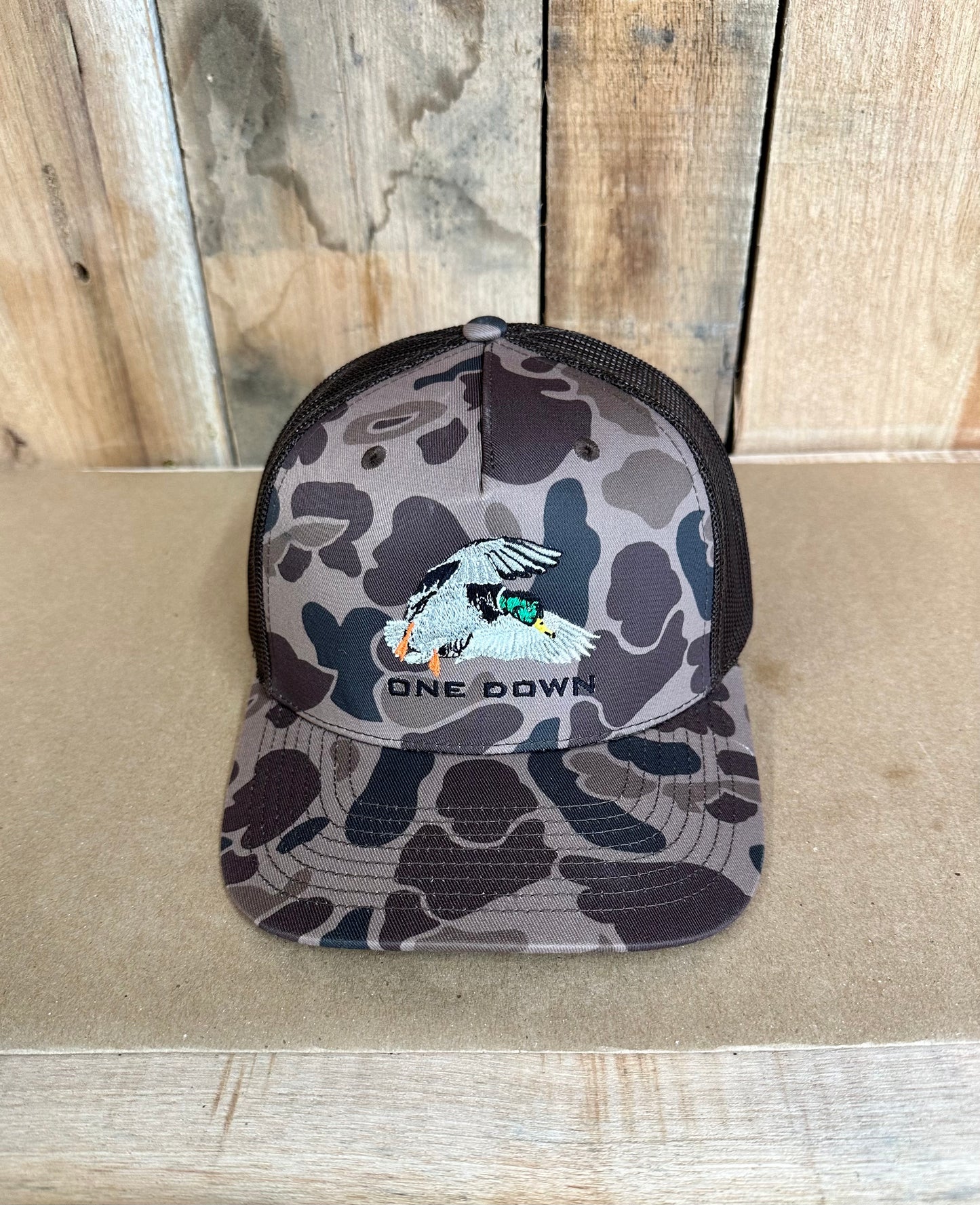 Wings Cupped Mallard Duck Camo Mesh Back