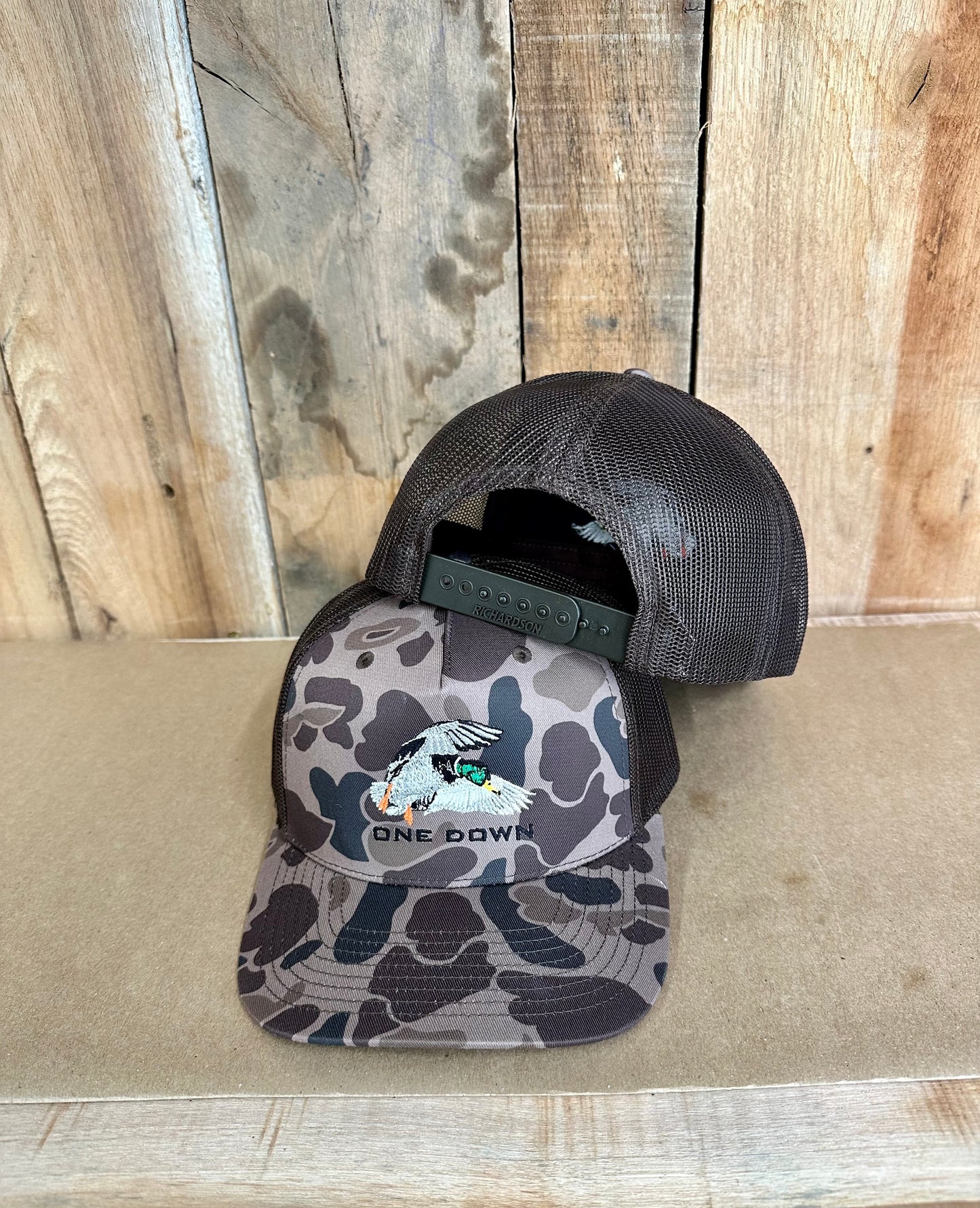 Wings Cupped Mallard Duck Camo Mesh Back